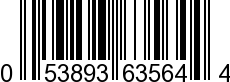 UPC-A <b>053893635644 / 0 53893 63564 4