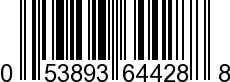 UPC-A <b>053893644288 / 0 53893 64428 8