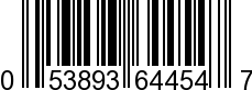 UPC-A <b>053893644547 / 0 53893 64454 7