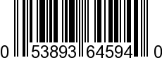 UPC-A <b>053893645940 / 0 53893 64594 0