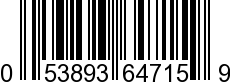 UPC-A <b>053893647159 / 0 53893 64715 9