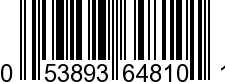 UPC-A <b>053893648101 / 0 53893 64810 1