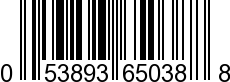 UPC-A <b>053893650388 / 0 53893 65038 8