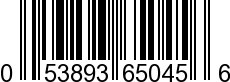 UPC-A <b>053893650456 / 0 53893 65045 6