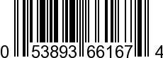 UPC-A <b>053893661674 / 0 53893 66167 4