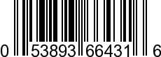 UPC-A <b>053893664316 / 0 53893 66431 6