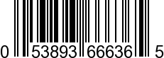 UPC-A <b>053893666365 / 0 53893 66636 5