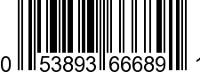 UPC-A <b>053893666891 / 0 53893 66689 1