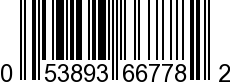 UPC-A <b>053893667782 / 0 53893 66778 2