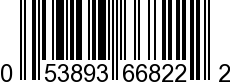 UPC-A <b>053893668222 / 0 53893 66822 2