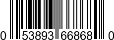 UPC-A <b>053893668680 / 0 53893 66868 0