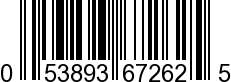 UPC-A <b>053893672625 / 0 53893 67262 5