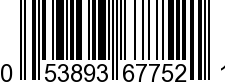 UPC-A <b>053893677521 / 0 53893 67752 1