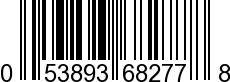 UPC-A <b>053893682778 / 0 53893 68277 8