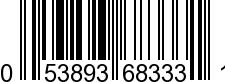 UPC-A <b>053893683331 / 0 53893 68333 1