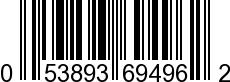UPC-A <b>053893694962 / 0 53893 69496 2