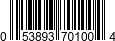 UPC-A <b>053893701004 / 0 53893 70100 4