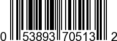 UPC-A <b>053893705132 / 0 53893 70513 2