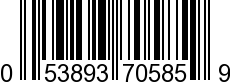 UPC-A <b>053893705859 / 0 53893 70585 9