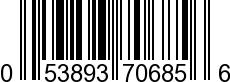 UPC-A <b>053893706856 / 0 53893 70685 6