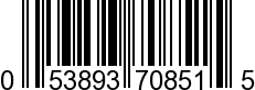 UPC-A <b>053893708515 / 0 53893 70851 5