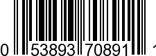 UPC-A <b>053893708911 / 0 53893 70891 1