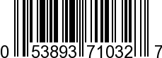 UPC-A <b>053893710327 / 0 53893 71032 7