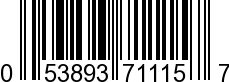 UPC-A <b>053893711157 / 0 53893 71115 7