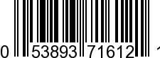 UPC-A <b>053893716121 / 0 53893 71612 1