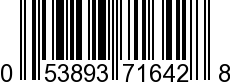 UPC-A <b>053893716428 / 0 53893 71642 8