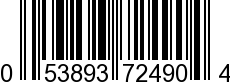 UPC-A <b>053893724904 / 0 53893 72490 4