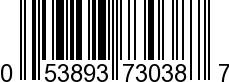 UPC-A <b>053893730387 / 0 53893 73038 7