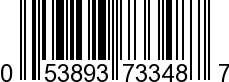 UPC-A <b>053893733487 / 0 53893 73348 7