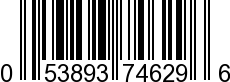 UPC-A <b>053893746296 / 0 53893 74629 6