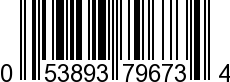 UPC-A <b>053893796734 / 0 53893 79673 4