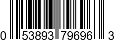 UPC-A <b>053893796963 / 0 53893 79696 3