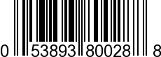 UPC-A <b>053893800288 / 0 53893 80028 8