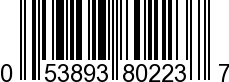 UPC-A <b>053893802237 / 0 53893 80223 7