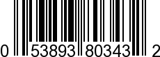 UPC-A <b>053893803432 / 0 53893 80343 2