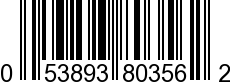 UPC-A <b>053893803562 / 0 53893 80356 2