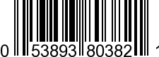 UPC-A <b>053893803821 / 0 53893 80382 1