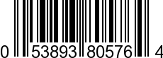 UPC-A <b>053893805764 / 0 53893 80576 4