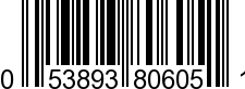 UPC-A <b>053893806051 / 0 53893 80605 1