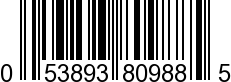 UPC-A <b>053893809885 / 0 53893 80988 5