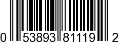 UPC-A <b>053893811192 / 0 53893 81119 2