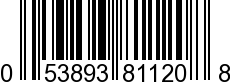 UPC-A <b>053893811208 / 0 53893 81120 8