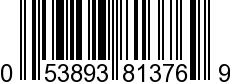 UPC-A <b>053893813769 / 0 53893 81376 9