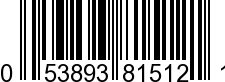 UPC-A <b>053893815121 / 0 53893 81512 1