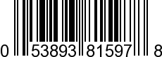 UPC-A <b>053893815978 / 0 53893 81597 8