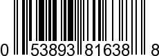 UPC-A <b>053893816388 / 0 53893 81638 8